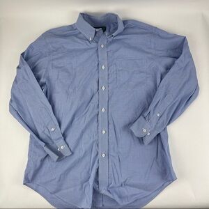 Lauren Ralph Lauren Button Down Shirt Mens 16 32/33 Blue Plaid Non Iron